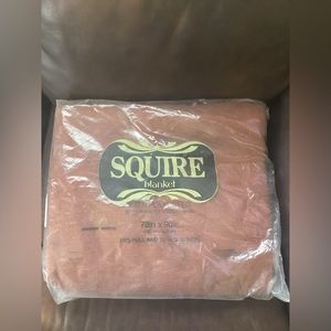 NIP Vintage Squire Polyester Blanket 72” X 90” Fits Twin And Full Brown Blanket